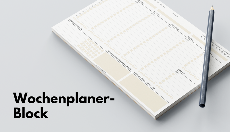 Wochenplaner-Block Anleitung